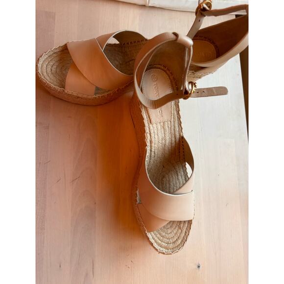 Tory Burch Tan Selby Espadrille Wedge Sandal size 11 - Picture 12 of 13